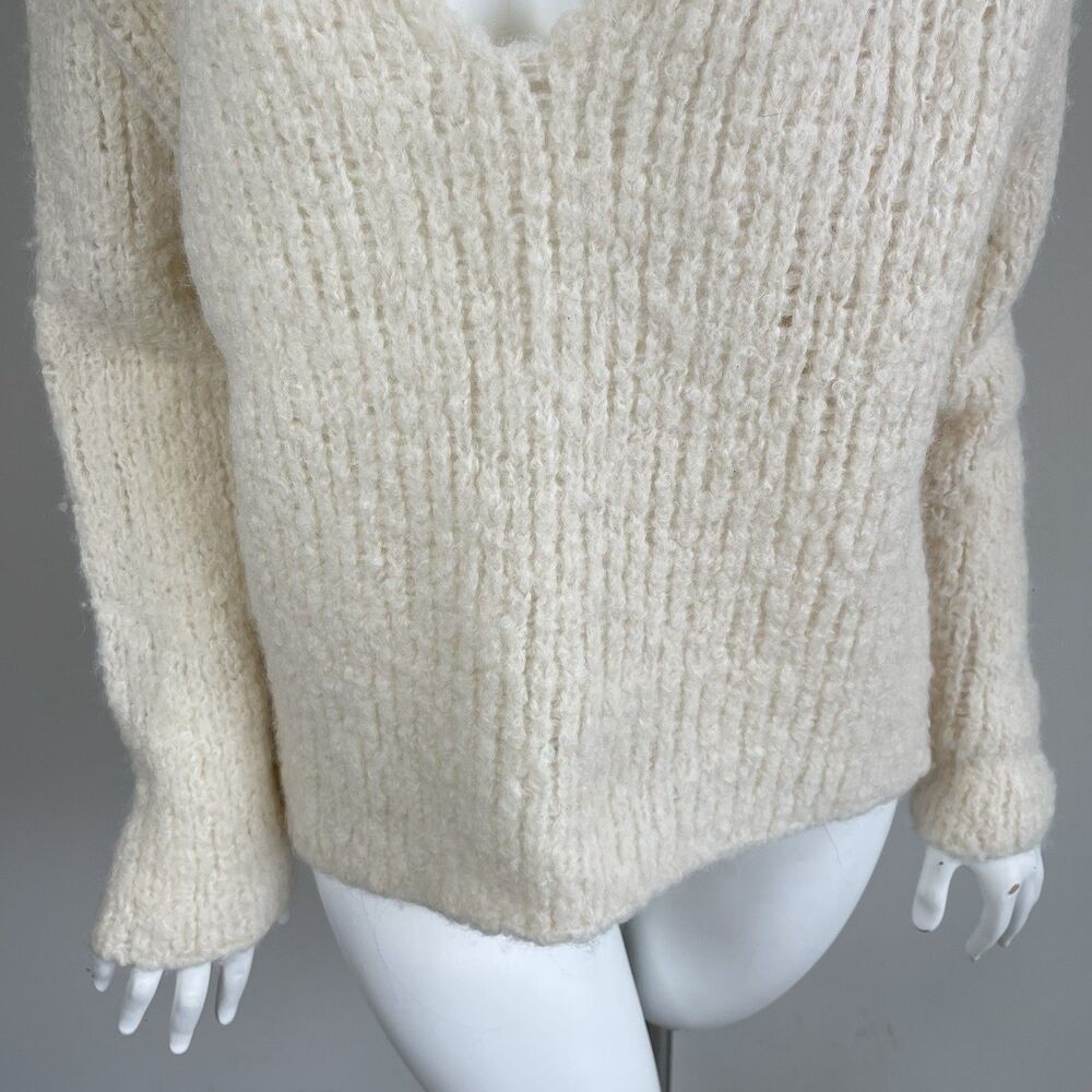 Rag & Bone Womens L‎ Alpaca Bouclé Chunky Sweater Freda Cozy Luxury Preppy - Picture 3 of 13